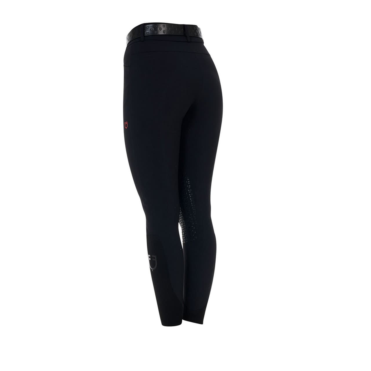 Pantalone slim fit donna vita alta Equestro Ridertechnology cuciture termosaldate, vista 3