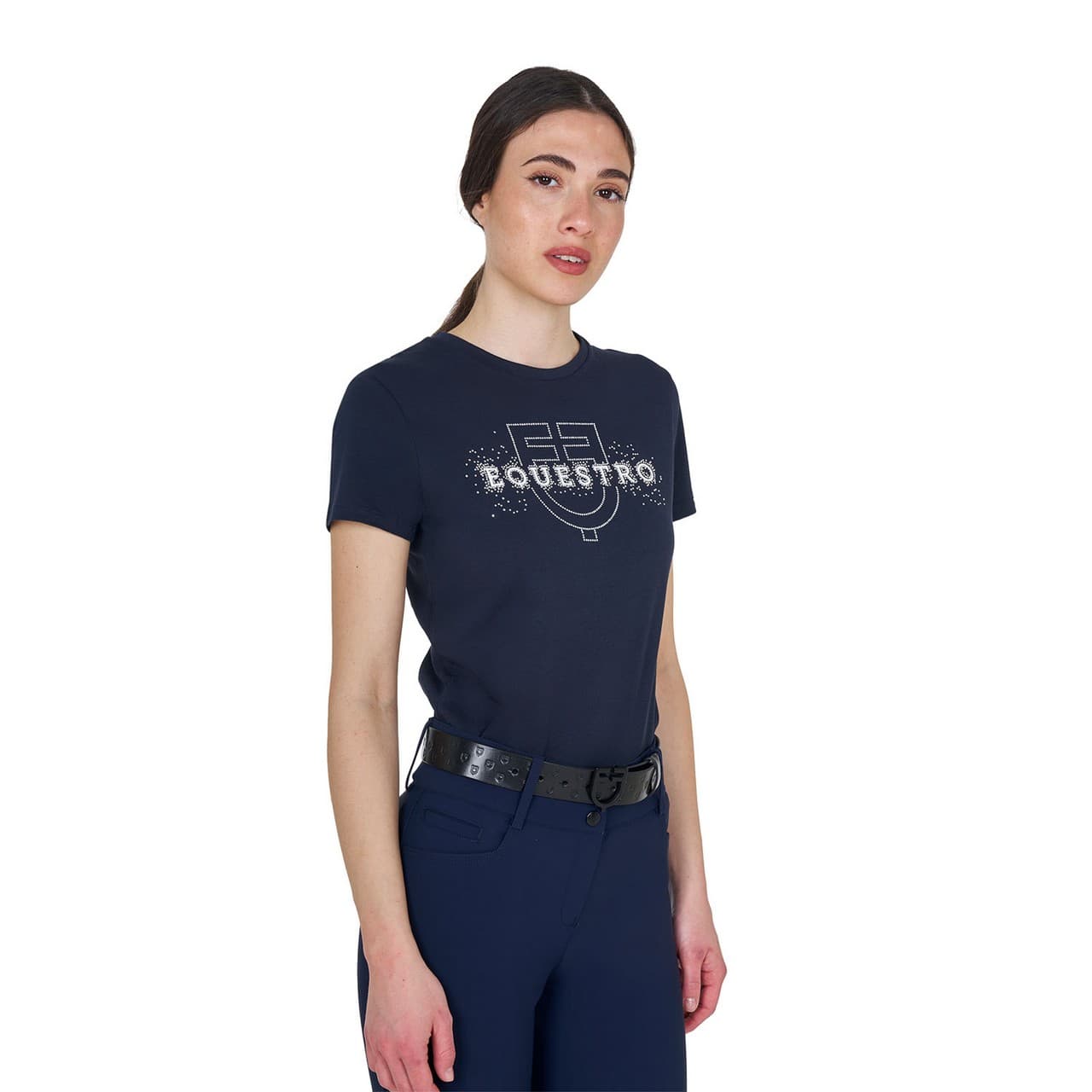 T-shirt donna Elegant in cotone, vista 3