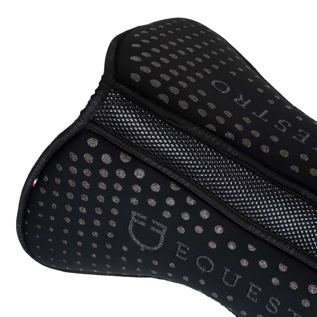 Compensatore memory foam con grip glitterato e logo silicone, vista 3