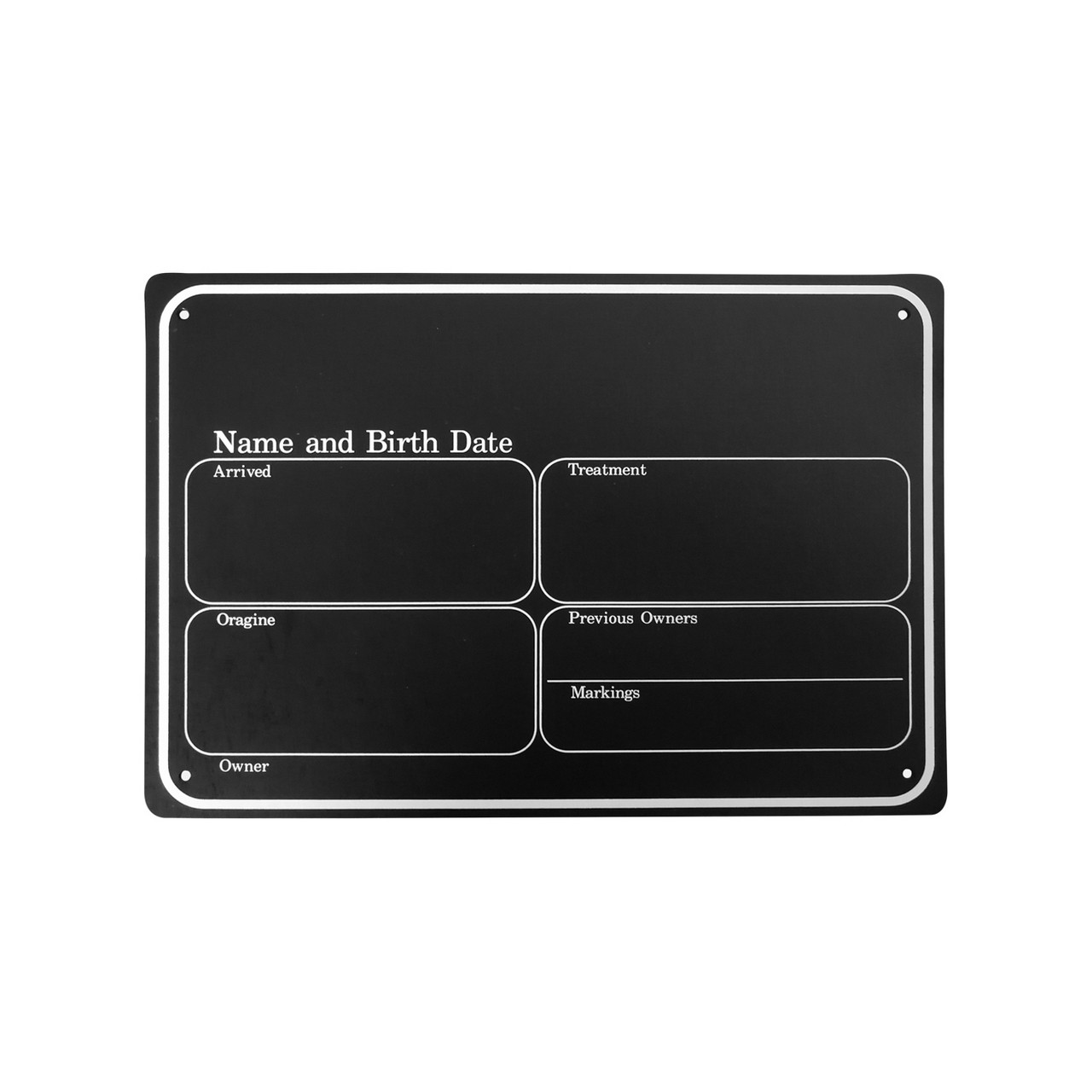 TARGA BOX PLASTICA NERA